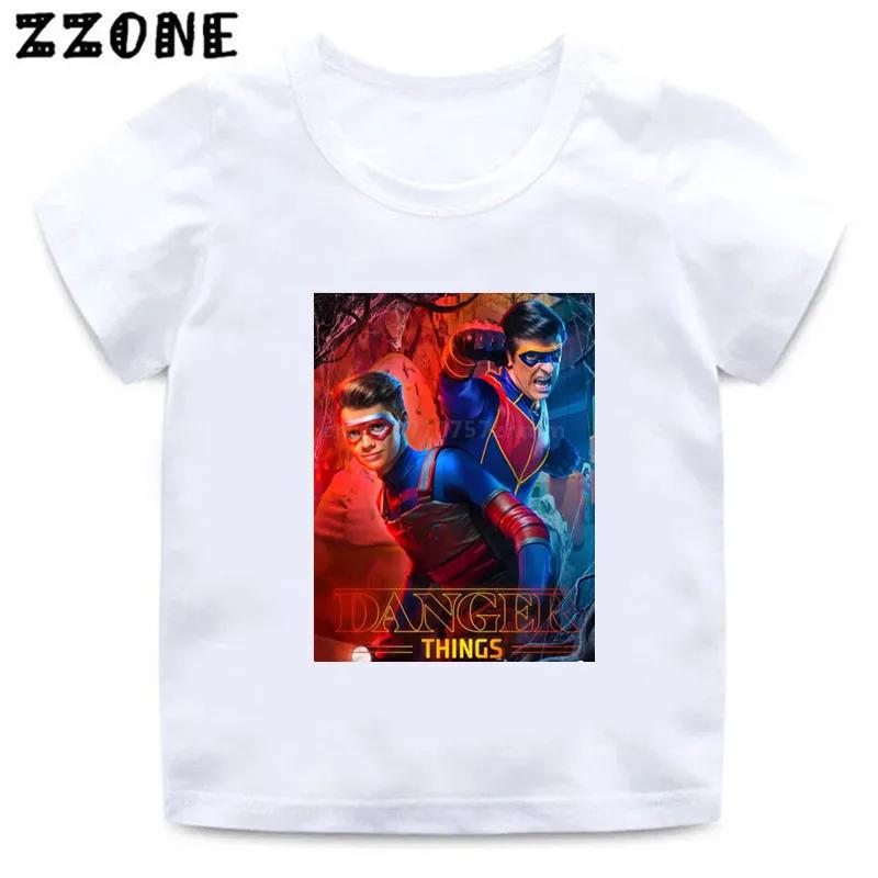 Henry Danger Kreslená Dětská Trička Pro Malé Kluky Ležérní Vtipné Tričko Dětské Letní Streetwear Vrchní Díly