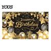 Birthday Celebration Banner Happy Backdrop, Party Photo Background Cloth for Celebration, Decorative Bunting Flag Decor Kids Women, Supplies