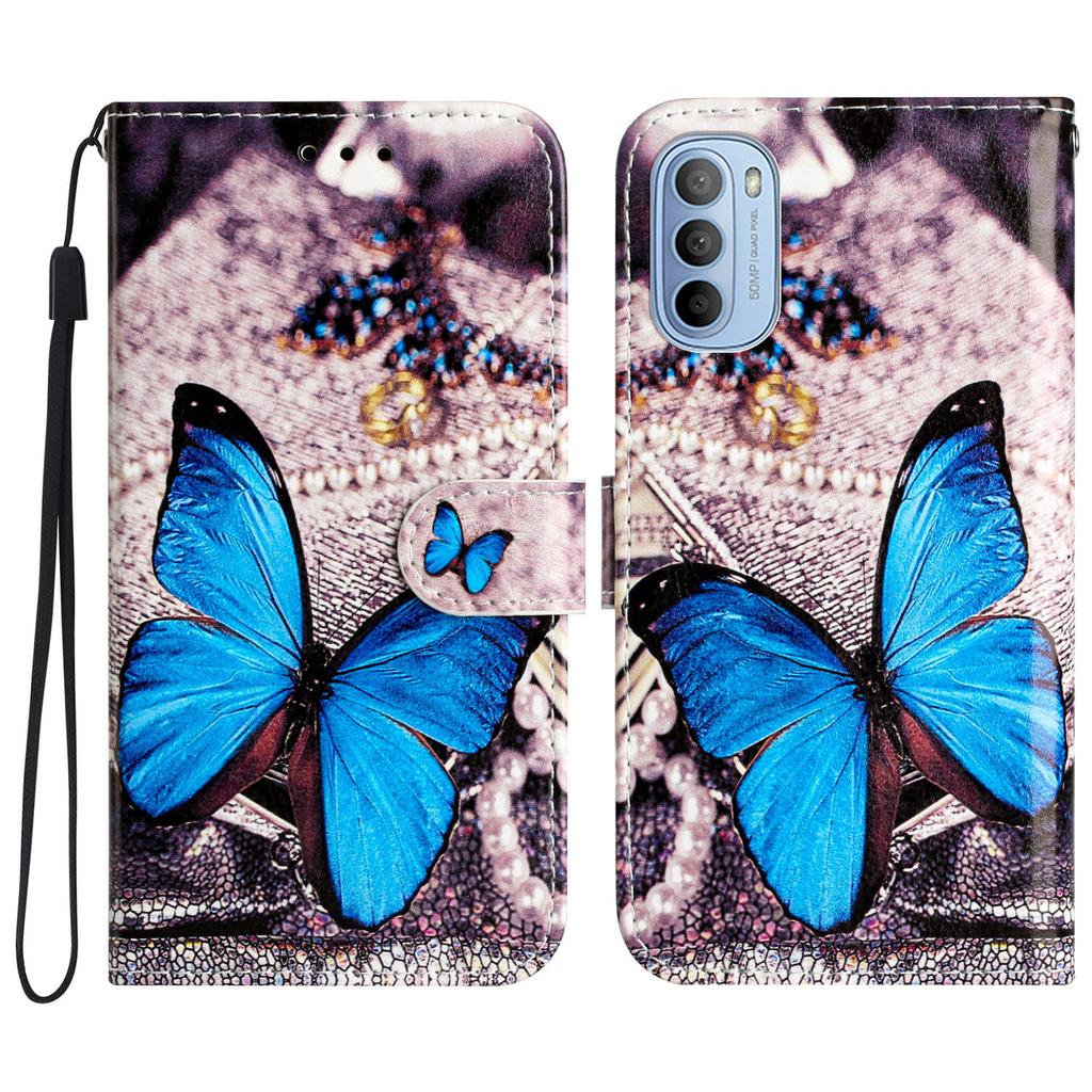 For Motorola Moto G31 4G/G41 4G Wallet Phone Case Pattern Printing PU Leather Flip Cover with Stand