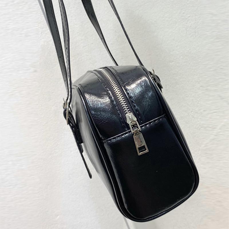 Minimalistische koreanische Bowlingtasche für Damen, große Kapazität, Umhängetasche, leicht, luxuriös, verspielt, sportlich, neu