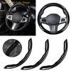 3-piece 38cm Carbon Fiber Steering Wheel Cover For Cars – Non-slip And Protective Design With A Segmented Style That Fits Most V