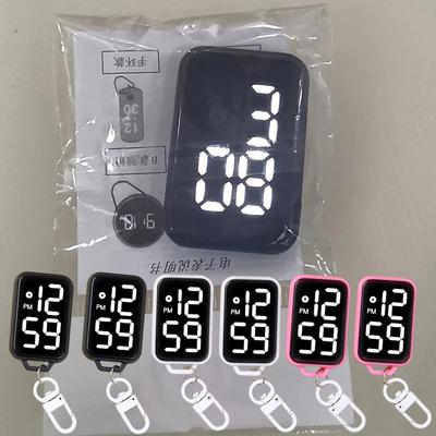 Creative Square LED Electronic Watches Keyring Small Hanging Watch Display Digital Pendant Watches Keychains for Students Gifts