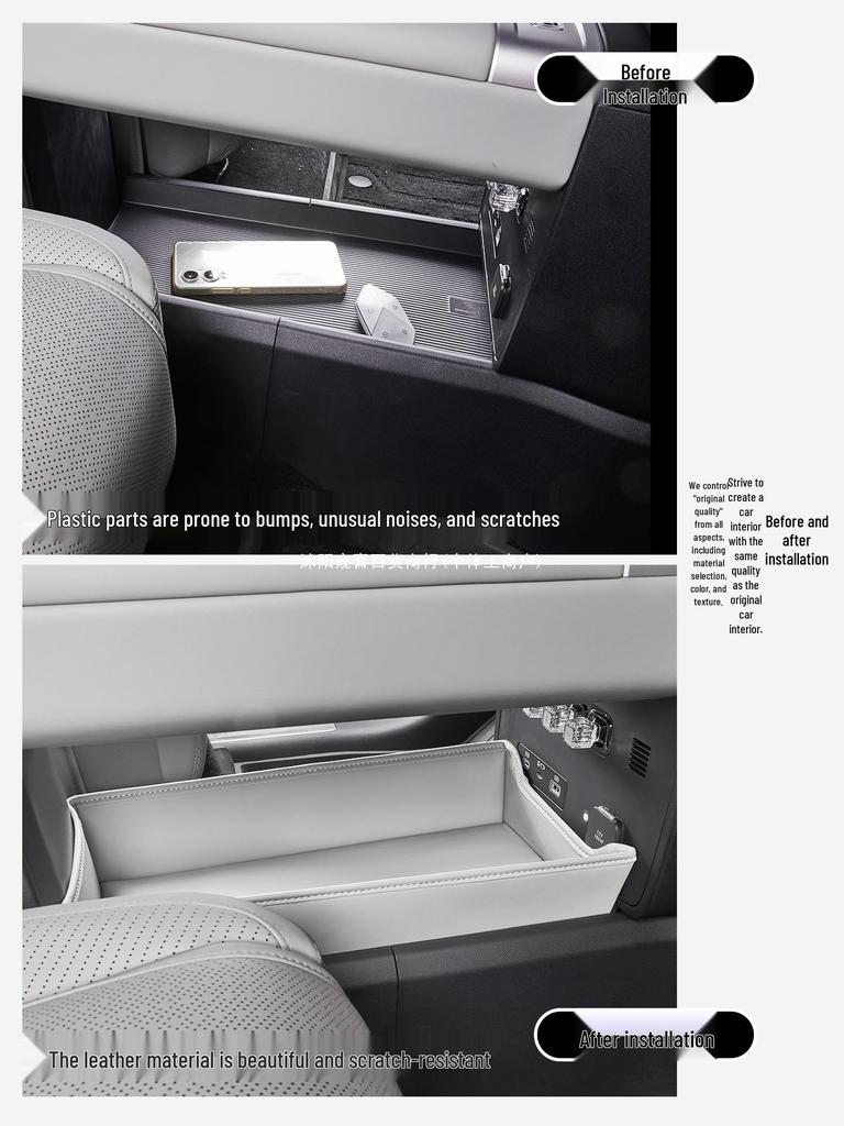 Compatible with modifying the lower storage pocket of Formula Leopard Titanium 7’s center console and glove box.