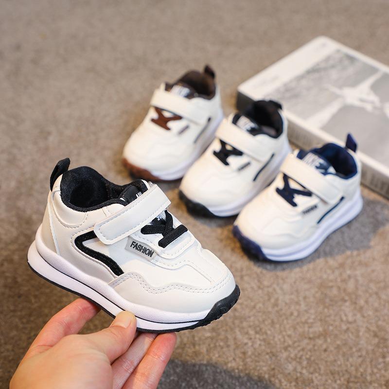 Classmate Boy Spring and Autumn Running Shoes Year Old Boy Leather Casual Sneakers Soft Sole Baby Walking Shoes