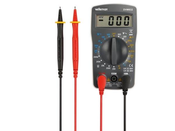 CAT III 300 V CAT II 500 V Velleman DVM835 DIGITAL MULTIMETER 10 A CAT III 300 V CAT II 500 V Velleman DVM835 DIGITAL MULTIMETER 10 A