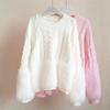 Pink Tassel Women's Sweater Short Sweet Knit Fried Dough Twist Pullover Loose Pull Jumper Thicken Keep Warm Long Sleeve Top Autumn Winter