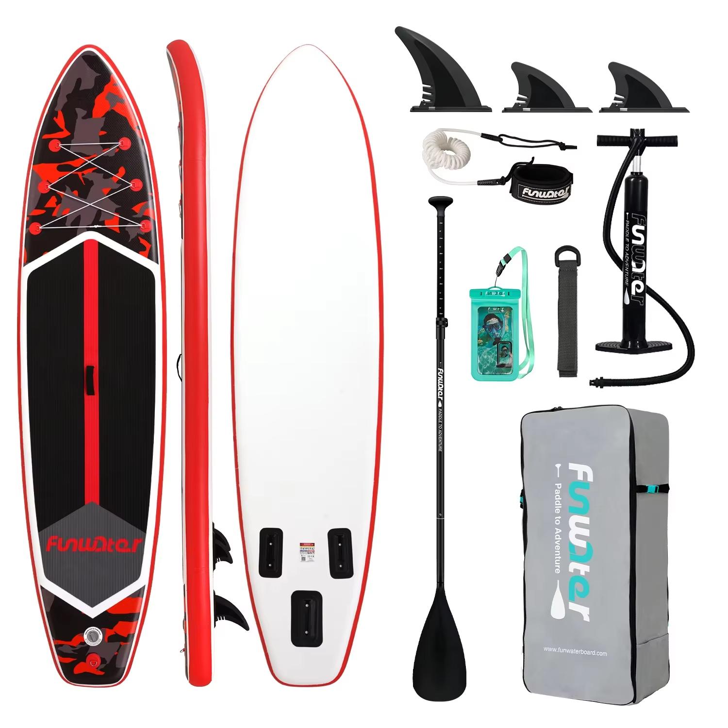 FUNWATER SUPFW32A SUP Board Breit Stabil Max 180kg 350x83x15cm