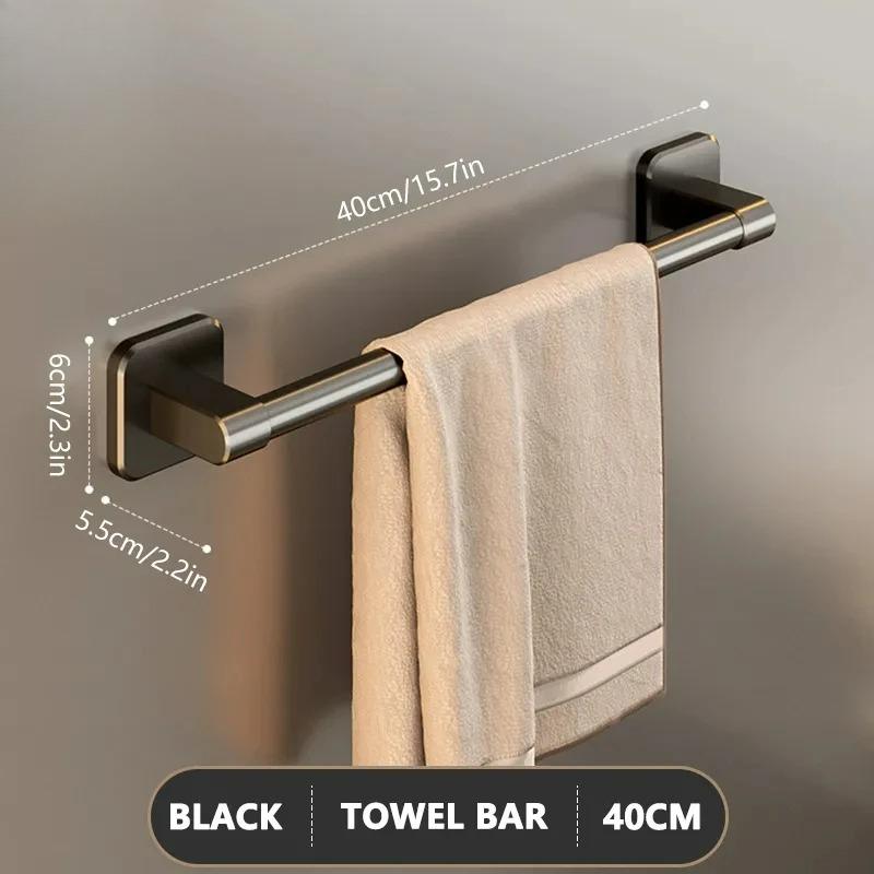 Bar Towel Rack Non Perforated Suction Cup Wall Mounted Towel Rack High Quality Bathroom Storage Rack Bathroom Horizontal