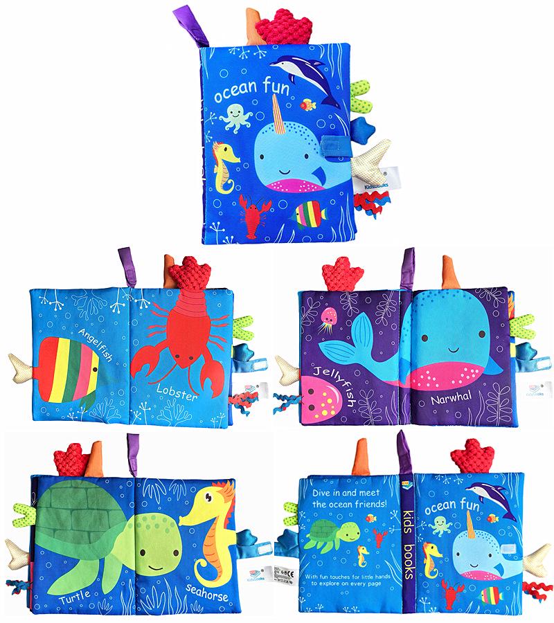 3D Animal Tail Cloth Book for Babies - Tear-Resistant and Quiet