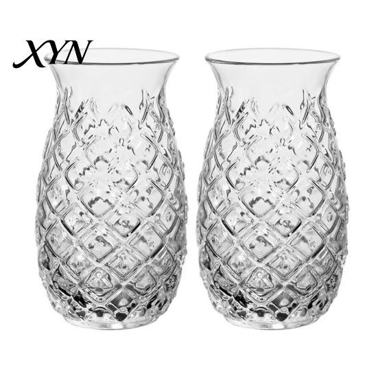 Copo Versátil para Bebidas Formato de Abacaxi Copo para Cocktail, 480ml Copo Gravado para Suco Bebidas Quentes Restaurantes, Copo Criativo para Bar