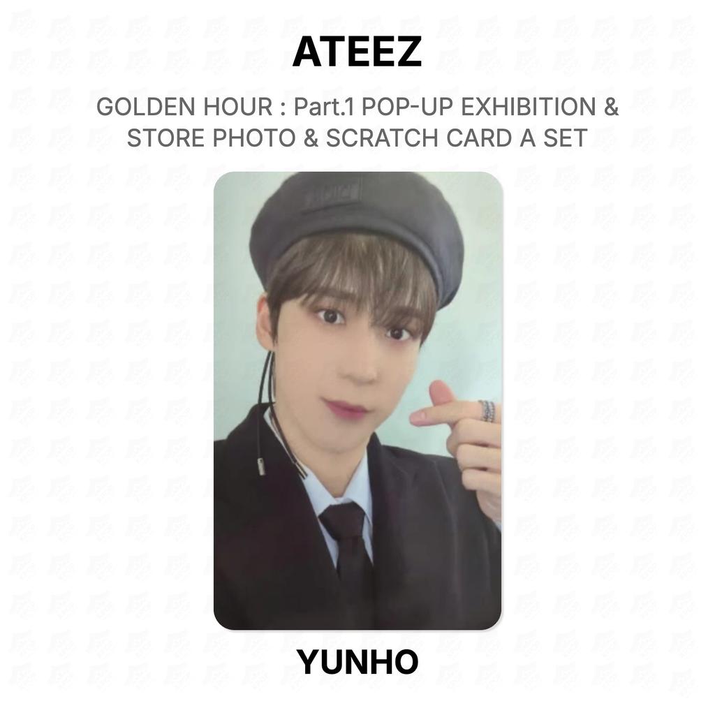 ATEEZ GOLDEN HOUR : Part.1 POP-UP EXHIBITION & STORE PHOTO & SCRATCH CARD A SET Official Photocard