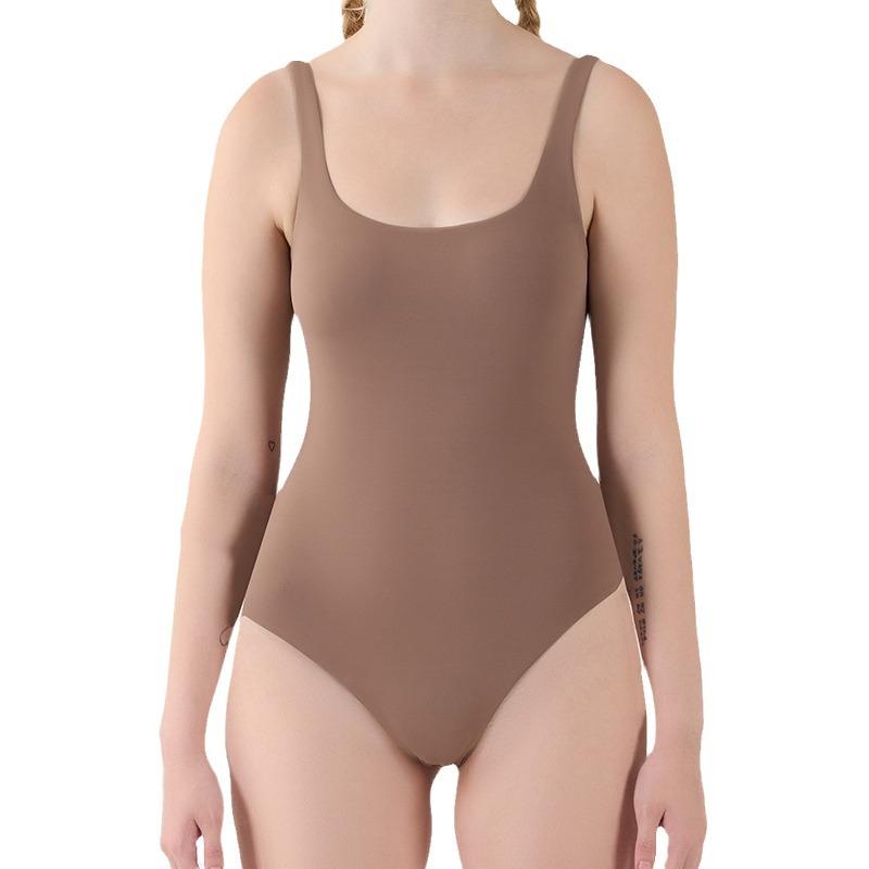 European and American Style Nude Backless Shaping Bodysuit - High Elastic, Breathable, Sexy, Tight Yoga Sleeveless Bodysuit for Women.