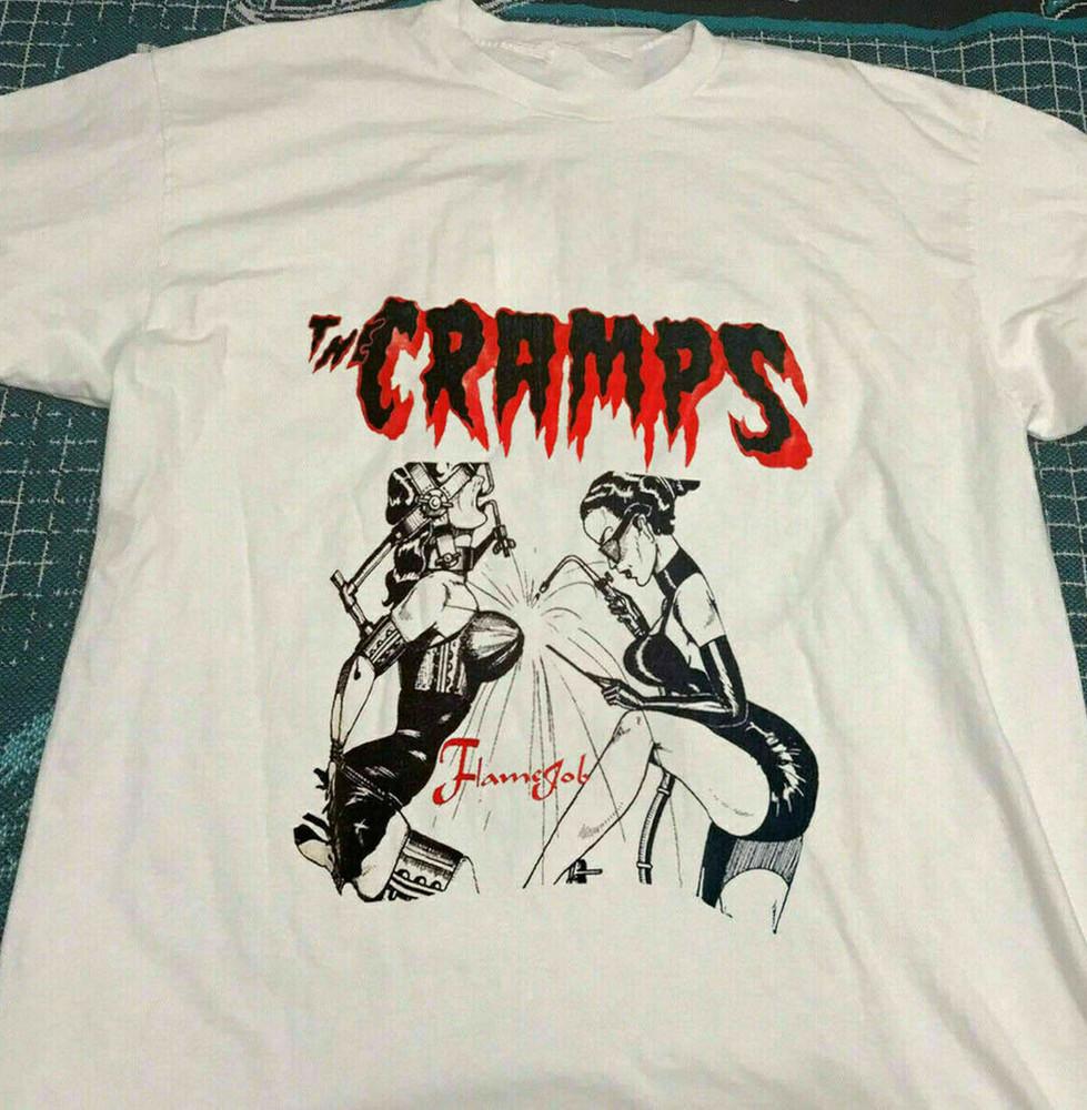 The Cramps Flame Job Album Men T-shirt White Tee All Sizes Shirt Fan S-4XL Unisex T-Shirt XL