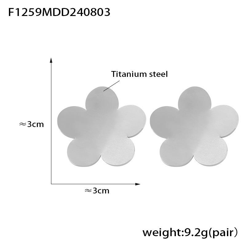 Qiong Yao Stainless Steel 18K Gold Electroplated Irregular Geometric 3D Stud Earrings