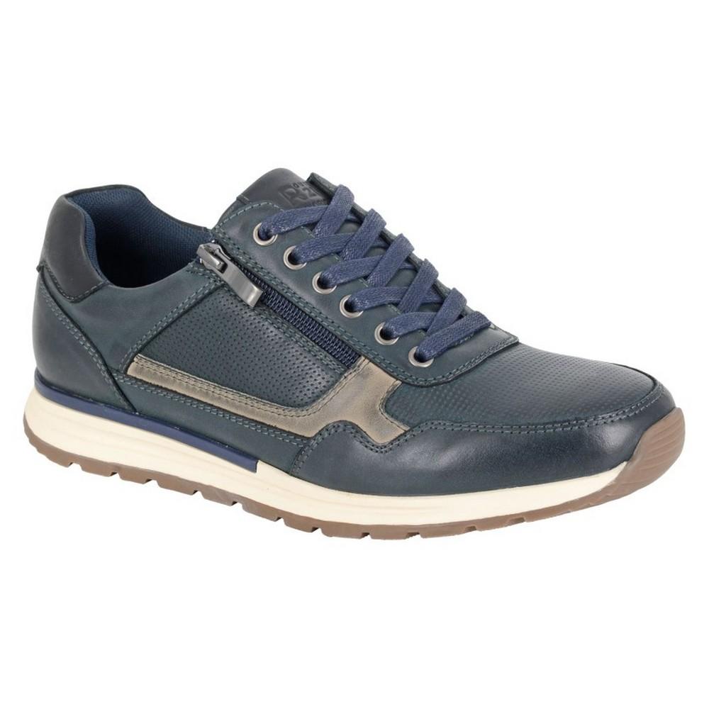 R21 Scarpe da Uomo in Pelle con Zip Laterale