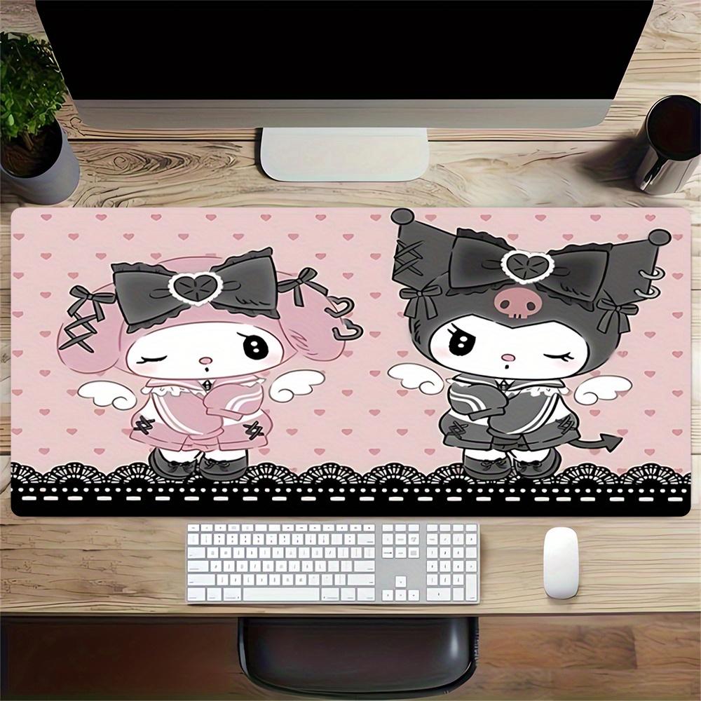 Hello Kitty, My Melody Themed XXL Mouse Pad - Non-slip Rubber Desk Mat for Gaming and Office Use, Multi-Function Keyboard and Mouse Pad, Ide
