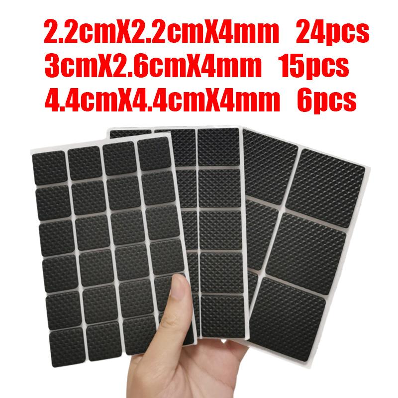 Rubber Pads For Chair Leg Furniture Anti Slip Mat Bumper Damper Self Adhesive Table Feet Protector Floor Protector Pads Hardware