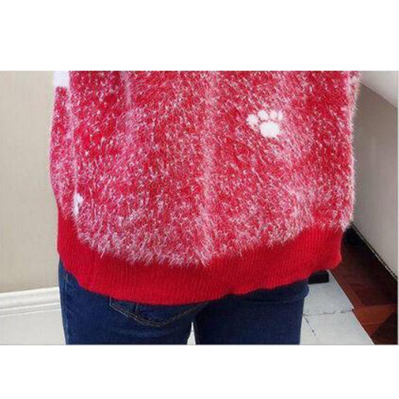 Kaschmir Warmer Pullover Winter Damen Pullover Langarm Großer Pullover Rundhalspullover