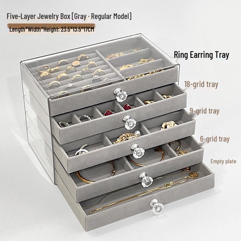 Elegant Multi-Layer Jewelry Storage Box for Necklaces & Earrings, Large Capacity Gift Box