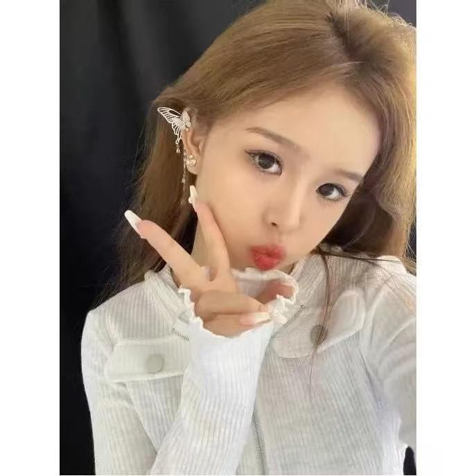 Sweet Butterfly Tassel Ear Cuff - No Piercing Needed - New Stylish Women's Long Earrings