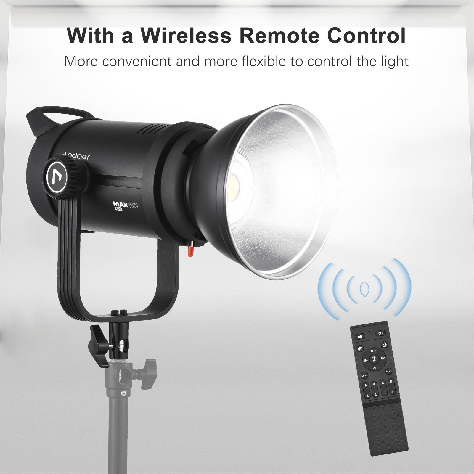 Andoer MAX 100 100W COB Светодиодный светильник для видеосъемки и студийной фотографии — фото 3
