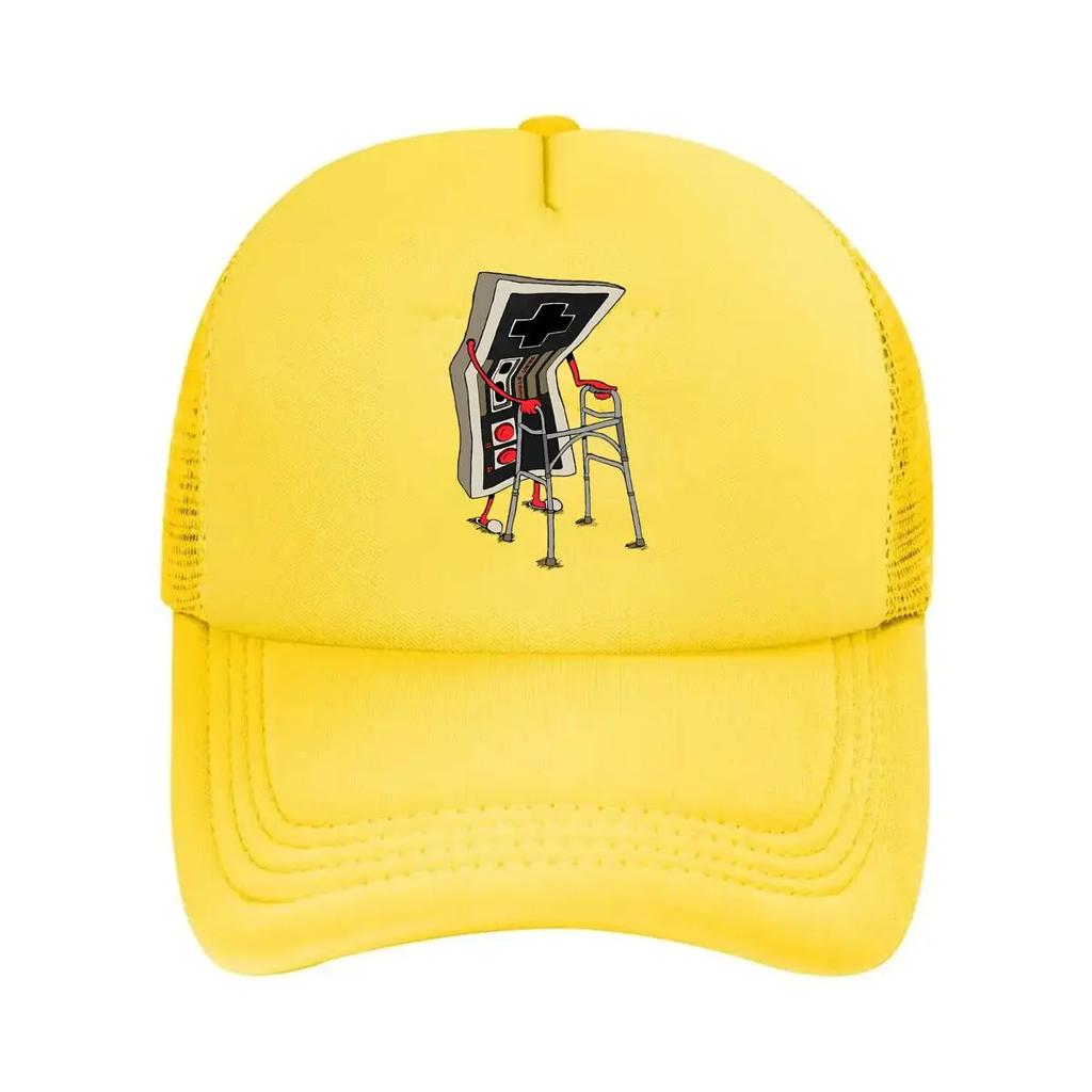 Arcade Walker Gaming Inspired Retro Meme Design Mesh Baseball Cap