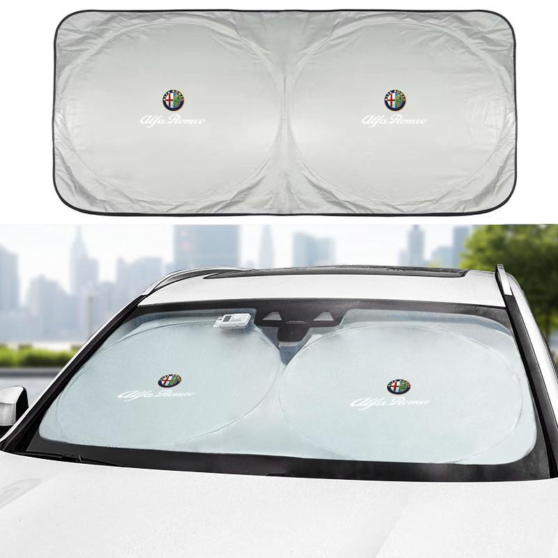 Car Windshield Sun Shade Visor UV Protection Shield For Alfa Romeo 156 159 147 4C 8C 166 Giulia Giulietta Mito Stelvio Spider GT