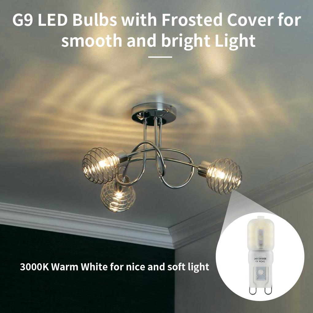 LED Light G9 LED Lamp Crystal Cream White Housing Light 240V 3W 3000K Lamp