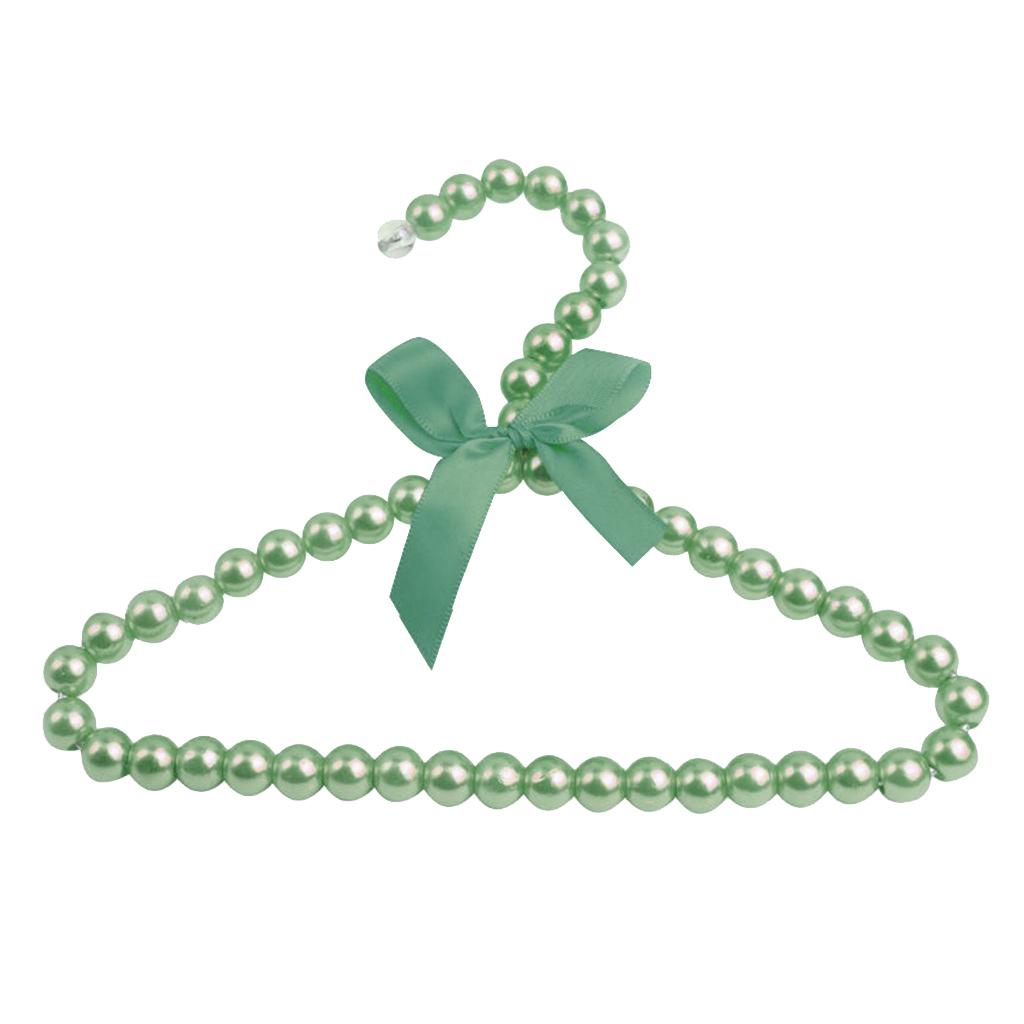 Faux Pearl Bow Clothes Hangers Hook for Children Kids Bowknot