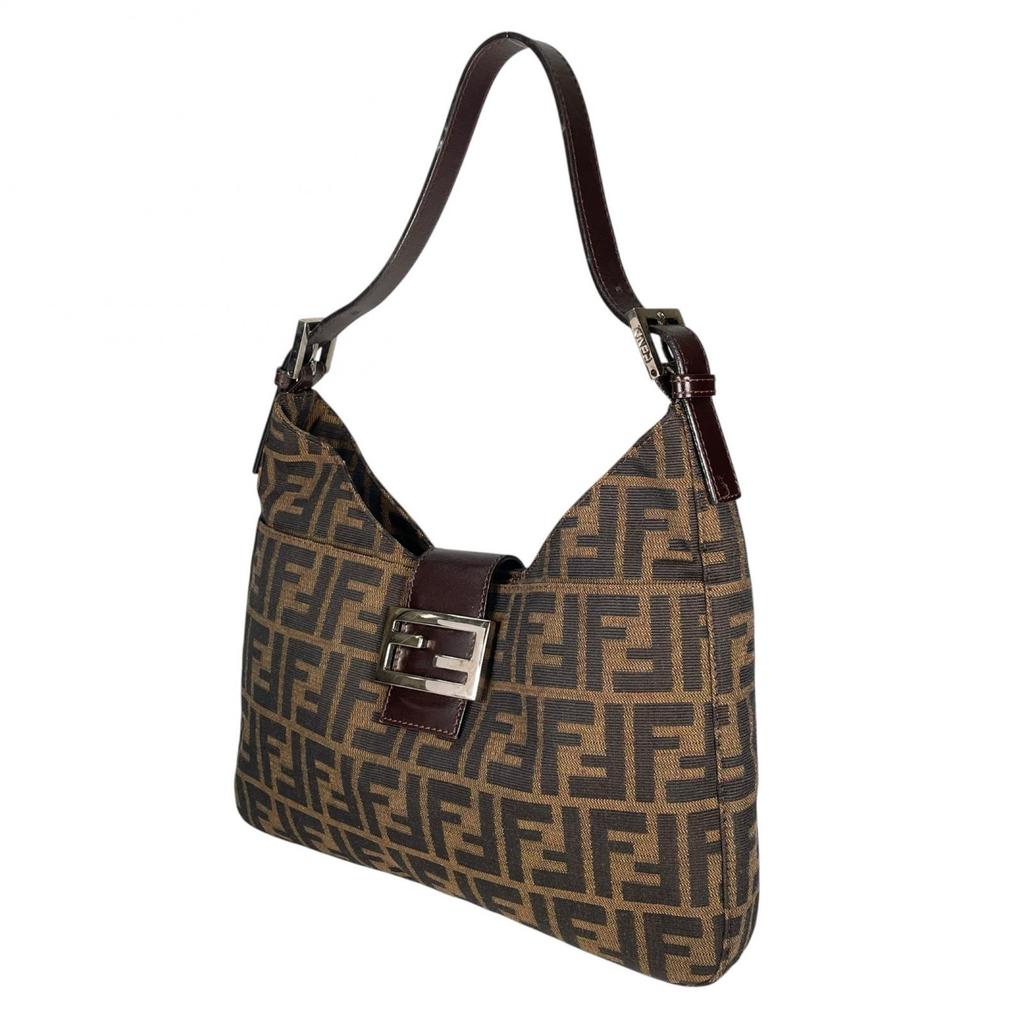FENDI Zucca Shoulder Bag Brown Women used
