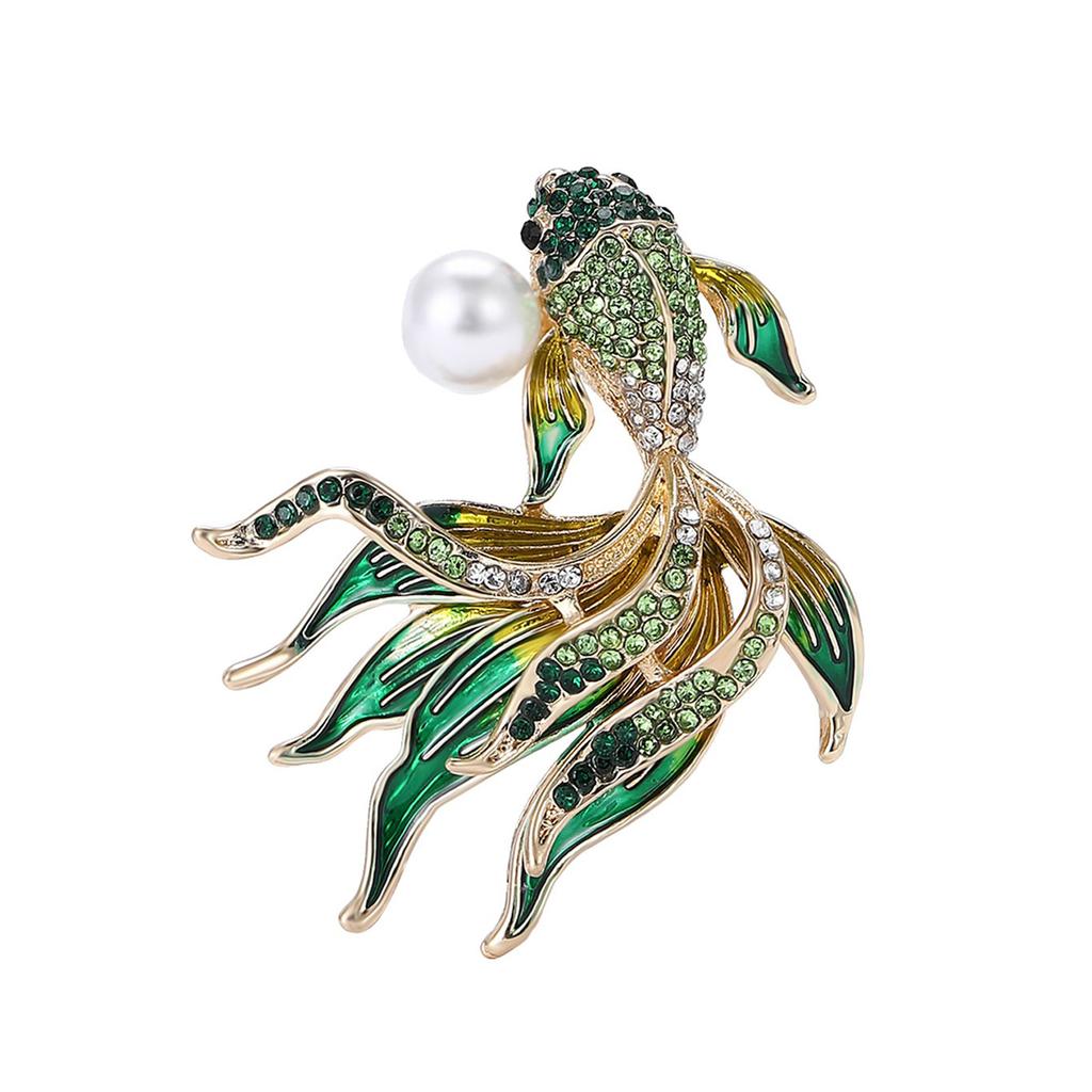 Multipurpose Fun Sophisticated Goldfish Brooch Elegant Designs Portable Fashion Accessory for Performers Daily Outfits