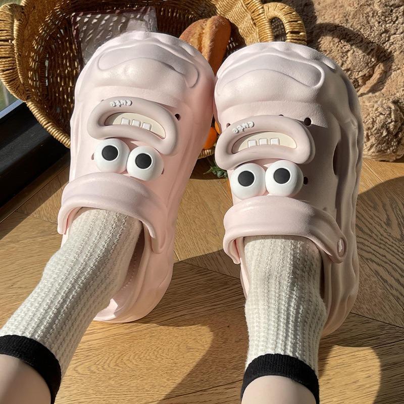 

New Crocs Women s Shoes Thick-soled Flip-flops Half Flip-flops 35