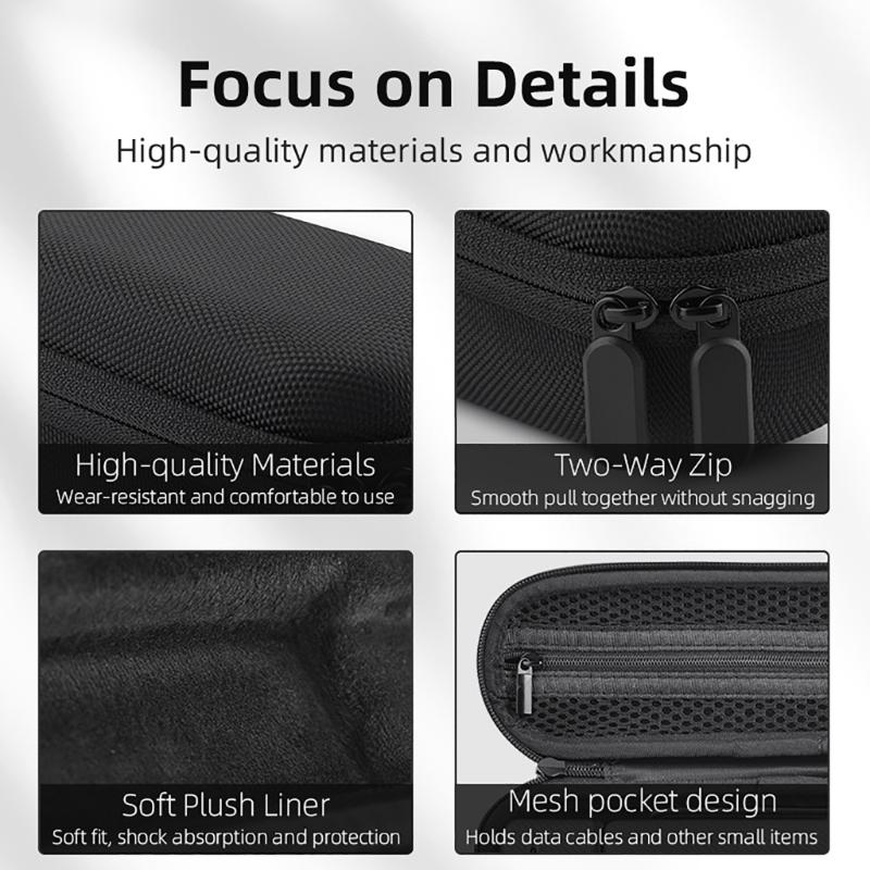 Durable Nylon Carrying Case for Pocket3 Camera Gimbal Holder Inner Pocket Case with Zipper Easy Open Close Pouch