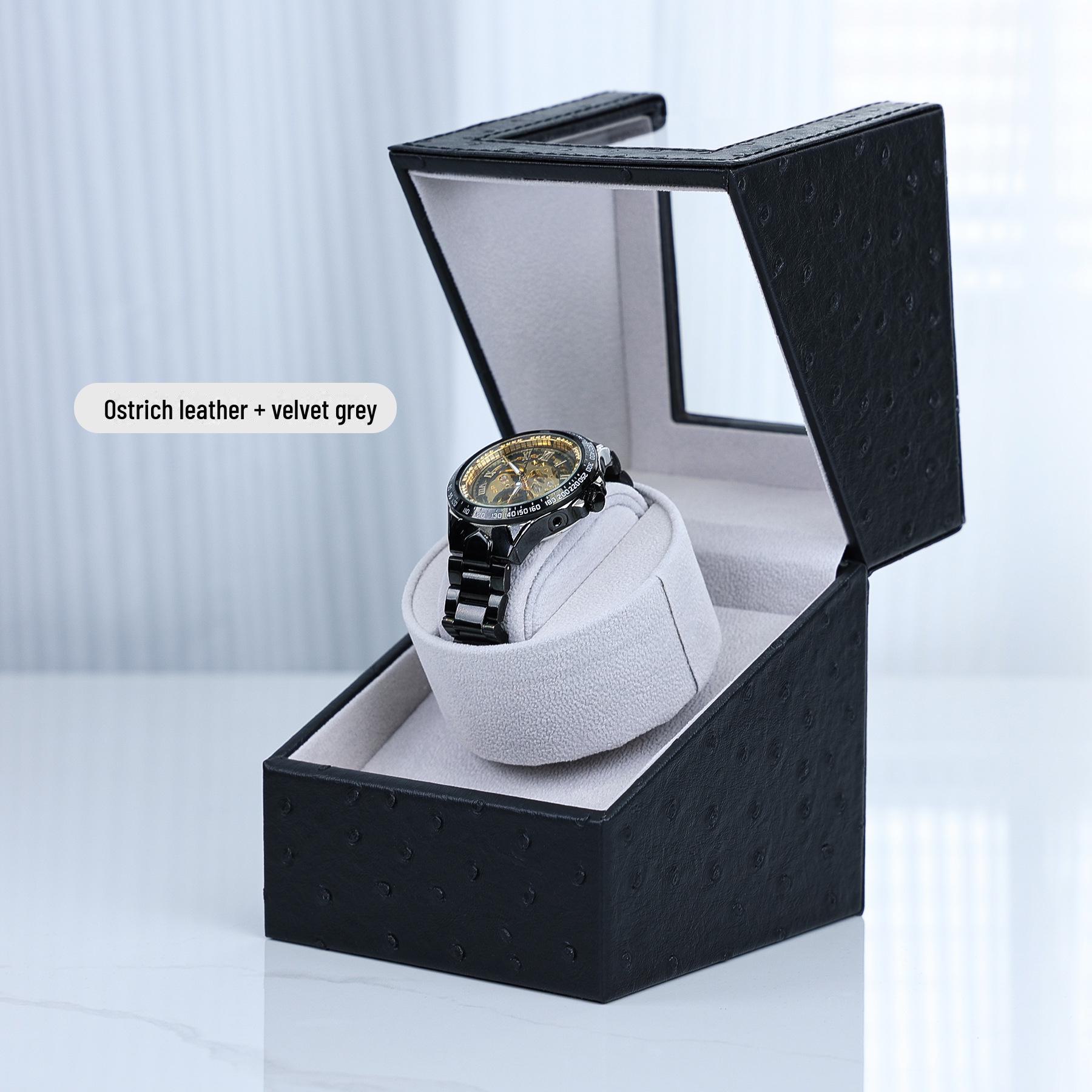 Автоматический механический заводчик часов Delais: Бесшумная, антимагнитная коробка из искусственной кожи с электродвигателем