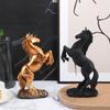 Resin Statue1pc  Golden White Black Horse Figure Nordic Abstract Ornaments For Figurines  For Interior Sculpture Room Home Decor