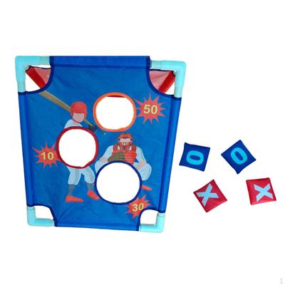 Corn Hole Toss Game Kids Tossing Toys Carnival Toy Challenging Indoor Outdoor with 4 Bean Bags for