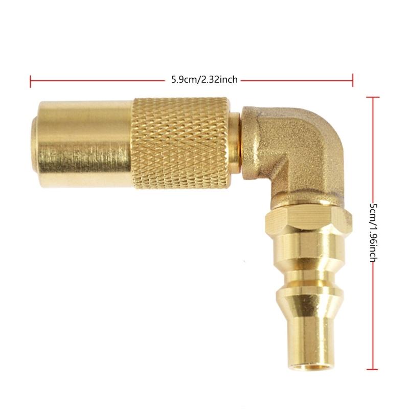 Propaan Verbindingsbocht 1/4In Snelkoppelingen Adapter Messing Propaan Fitting Camping Accessoires voor Reistrailer Barbecues