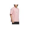 Adidas Letter Print Crew Neck Cotton Casual Loose Short Sleeve Drop Shoulder T-Shirt Men Tops Miracle-Purple Pink JP4580