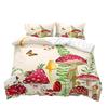 Mushroom King Duvet Cover Set Teens Girls Boys Kids Single Bedding Wonderland Enchanted Forest Butterfly Comforter Cover Set