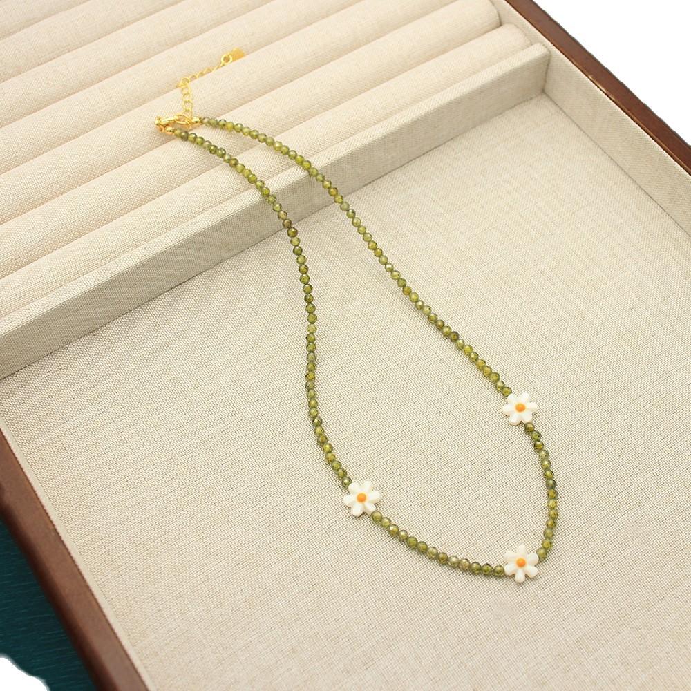 Summer Sweet Color Beaded Necklace, Temperament Design Sense Rice Bead Collarbone Neck Chain Female