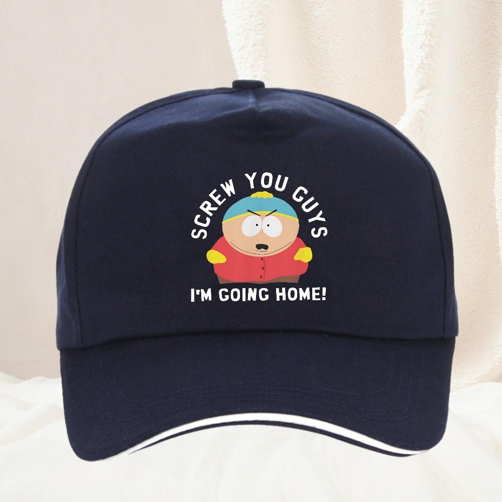 Ropa Hombre Crazy South Park Funny Cartoon Cute Comic Baseball Cap Outdoor Summer Adjustable Cap Snapback Hat for Unisex