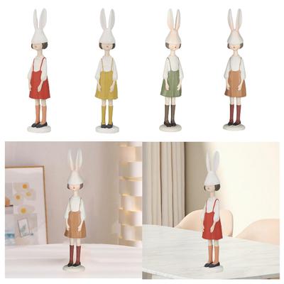 Rabbit Girl Statue Collectible Rabbit Girl Figurine for Office Shelf Decor