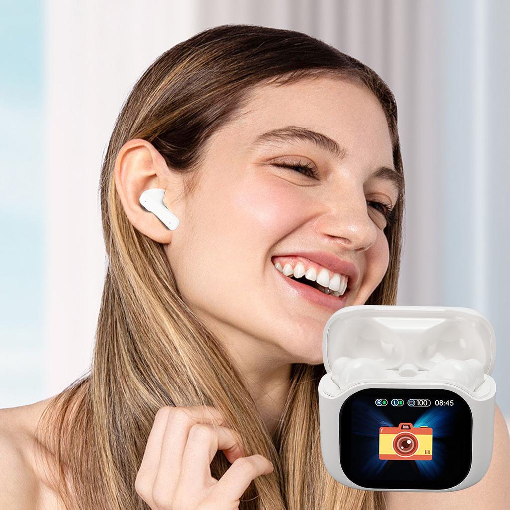 Wireless Bluetooth Headphones Color Screen Control Noise Cancelling Stereo Sound Bluetooth Earbuds f