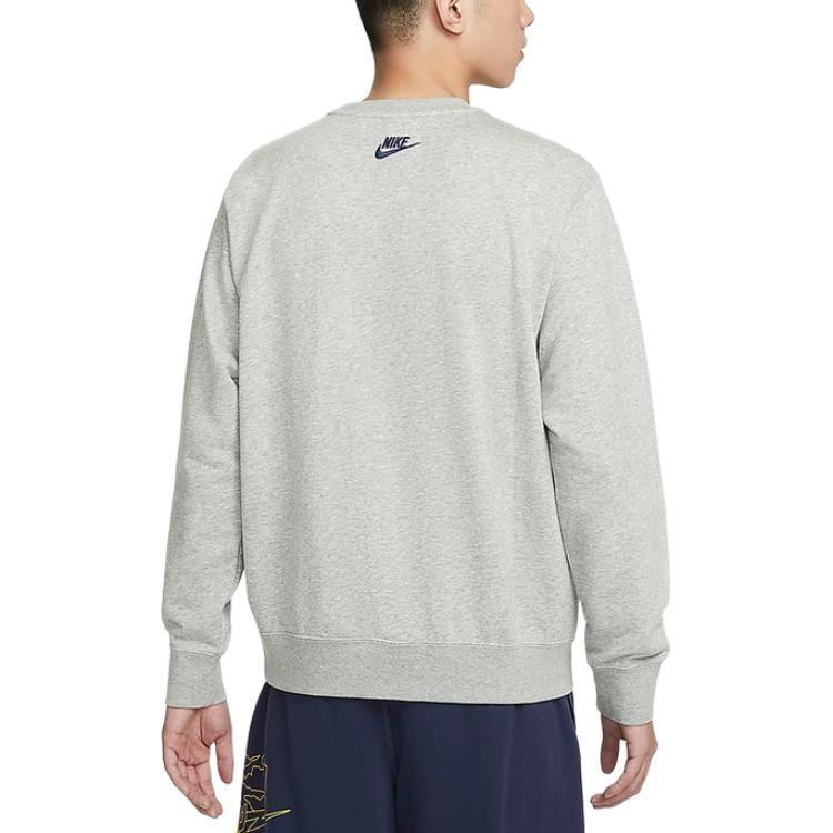 Nike Sweatshirts Men's Gray Crew Neck Moderate Regular HV1063-063