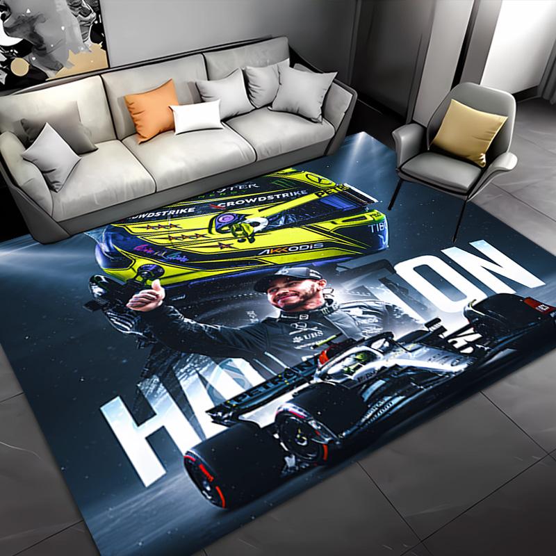 racing 44 l-lewis h-hamilton -Themed Entrance Mat,Non-Slip Mat Area Rug,Room Decor,Outdoor Decor,Kitchen Rug,Doormat - Machine Washable,Easy to Clean