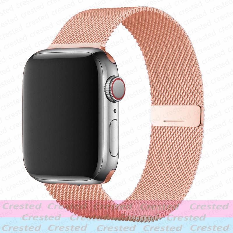 Milanese Loop Strap For Apple Watch Band 44mm 40mm 45mm 41mm 49mm 42mm 38mm Correa Bracelet iWatch Series 3 6 Se 7 8 9 5 Ultra 2