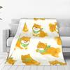 Shiba Inu Lieblich Hundedecke Camping Flanelldecke für Wohnzimmer Superweich Kundenspezifische Qualität Tagesdecke Geschenk