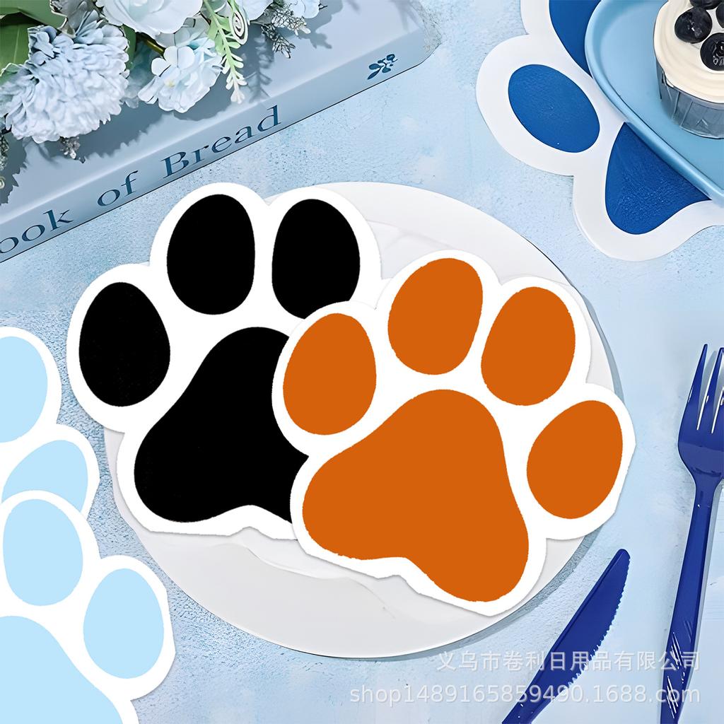 Roll Shaped Dog Claw Party Supplies Birthday Decoration Tissue Dog Claw Arrangement Props Tissue Shaped Dog Claw