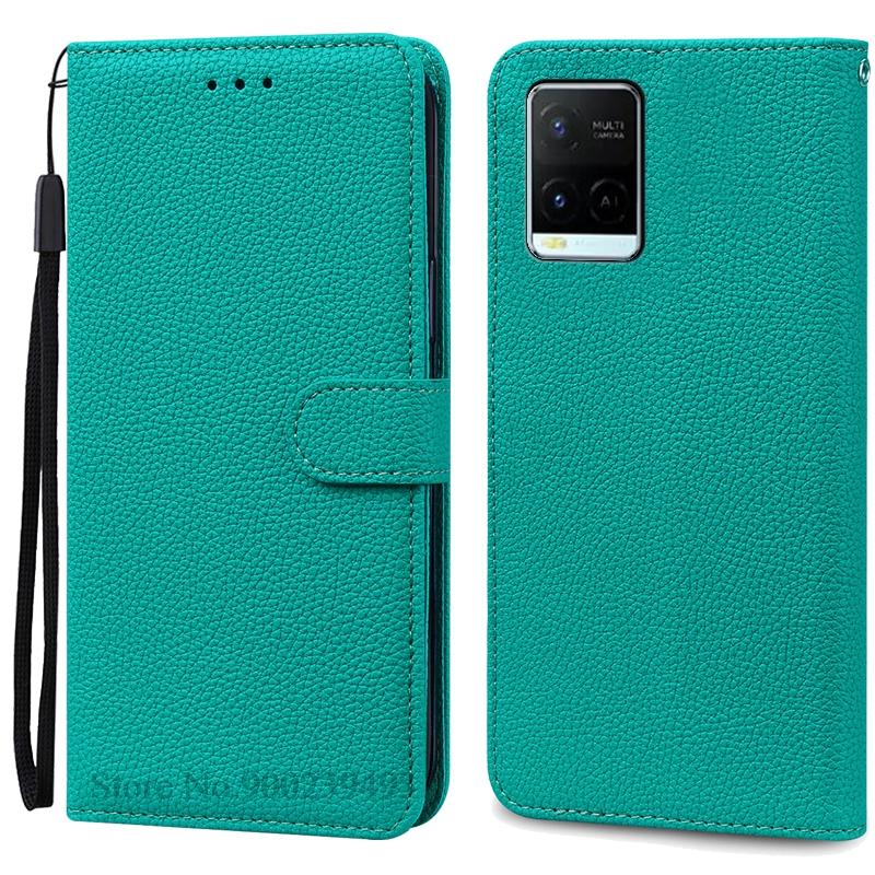 Pro pouzdro Vivo Y21S Měkké silikonové peněženkové kožené vyklápěcí pouzdro Pro pouzdro na telefon Vivo Y21 Zadní kryt Pro VivoY21S Vivo Y 21 Coque Fundas