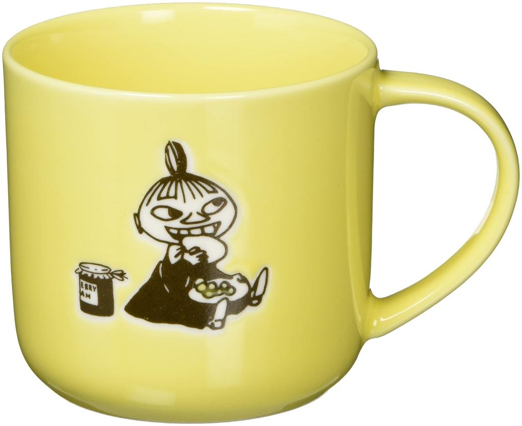 Yamaka Shoten MOOMIN Little My Microwave and Dishwasher Moomin Nordic Day Wedding Made in Mug, Design, Yellow, Approx. 350ml, Safe, Merchandise,